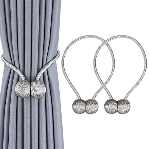 Product Cover IHClink Window Curtain Tiebacks Clips VS Strong Magnetic Tie Band Home Office Decorative Drapes Weave Holdbacks Holders European Style 1 Pair