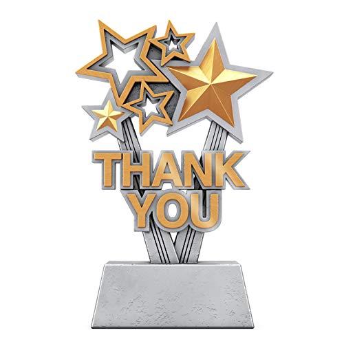 Product Cover Decade Awards Thank You Trophy - Sponsor Appreciation Award - 6 Inch Tall - Engraved Plate on Request