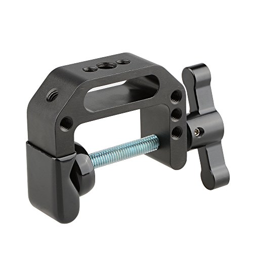 Product Cover CAMVATE C-Clamp with 1/4 and 3/8 Thread Hole for Camera Monitor(Black T-Handle)