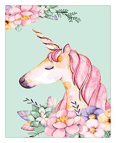 Product Cover Sonby Paint by Numbers Canvas Paints Brushes Kits for PBN Fan, Unicorn Acrylic Painting by Numbers for Home Wall Décor,Unframed 16x20
