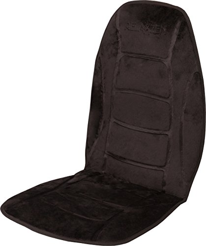 Product Cover Relaxzen Deluxe Heated Car Seat Cushion with Built-In Thermostat and Auto Shut-Off, Black