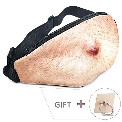 Product Cover Dad Bag Funny Gifts-3D Men Beer Belly Waist Packs,Waist Pocket Funny Gag Gifts for Christmas, White Elephant Gift Exchange
