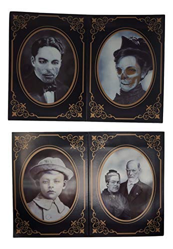 Product Cover Holographic Horror Photos with Cardboard Frame Props -Set of Four (Each 5 x 7)