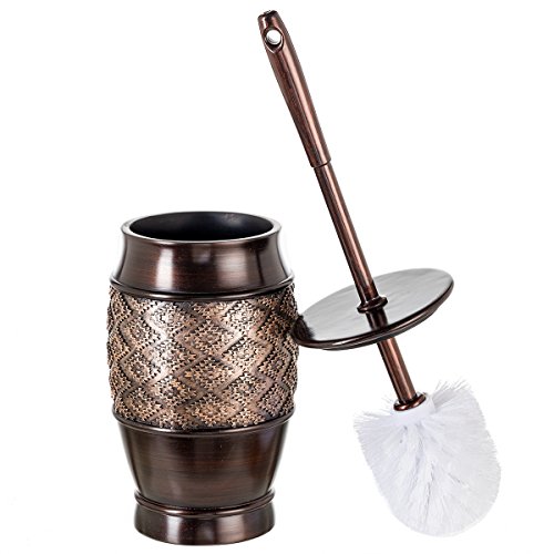 Product Cover Dublin Decorative Toilet Cleaning Bowl Brush with Holder and Lid - (5