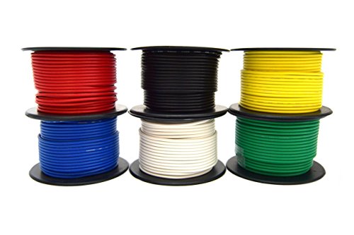 Product Cover 18 Gauge 100 Feet Automotive Primary Remote Power Ground Hook Up Wire 6 colors