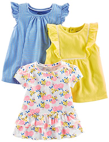 Product Cover Simple Joys by Carter's Toddler Girls' 3-Pack Short-Sleeve Shirts and Tops