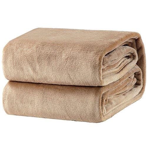 Product Cover Bedsure Fleece Blanket King Size Taupe Lightweight Super Soft Cozy Beige Bed Blanket
