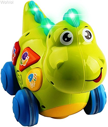 Product Cover WolVol Talking Dinosaur Toy with Lights and Sounds for Kids - Teaching, Learning, Activity, Walking & Fun Action