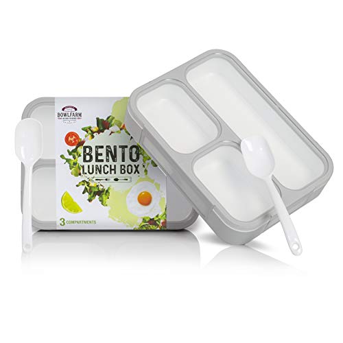 Product Cover Deluxe Bento Lunch Box Set, 2 Leakproof Containers With 3 Compartments, FDA Approved and BPA-Free Meal Box For Adults and Children, Ideal For Food Prep and Meal Planning, By Bowlfarm