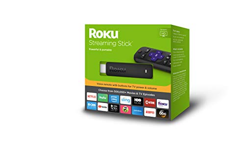 Product Cover Roku Streaming Stick | Portable; Power-Packed Streaming Device with Voice Remote with Buttons for TV Power and Volume (2018)