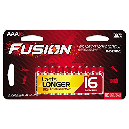 Product Cover Rayovac 82416LTFUSK Fusion Advanced Alkaline Batteries, AAA, 16/Pack
