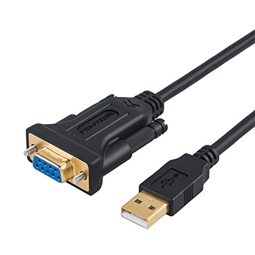 Product Cover USB to RS232 Serial Adapter (FTDI Chip), CableCreation 10 FT USB to DB9 Female Serial Converter Cable for Windows 10, 8.1, 8, 7, Vista, XP, 2000, Linux, Mac OS X, 3M/Black