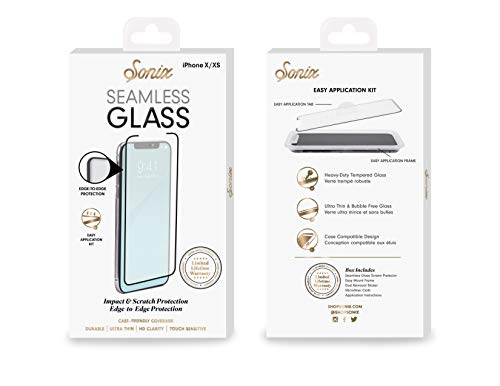 Product Cover Sonix Seamless Glass Screen Protector - Deluxe Edge to Edge Full Coverage Premium Heavy Duty Tempered Glass for Apple (5.8