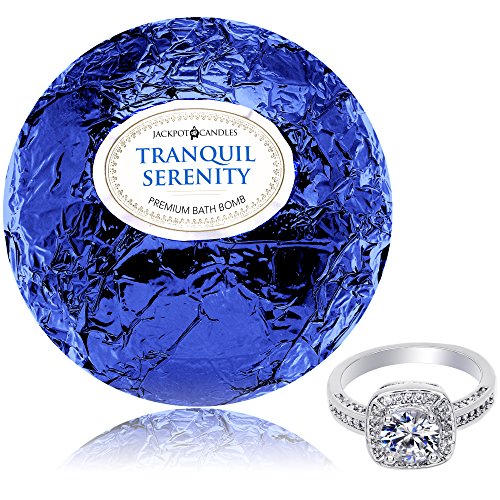 Product Cover Bath Bomb with Ring Inside Tranquil Serenity Extra Large 10 oz. Made in USA (Size 7)