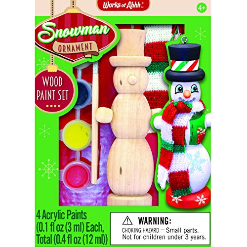 Product Cover MasterPieces Works of Ahhh Christmas Ornament Acrylic Paint Kit, Snowman, For Ages 4+