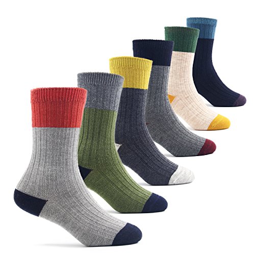 Product Cover Boys Wool Socks Kids Crew Seamless Winter Warm Socks 6 Pack