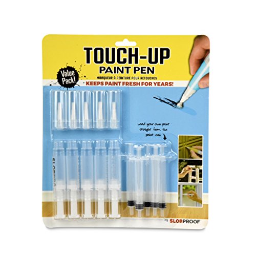 Product Cover Slobproof SLB002 Fillable Brush Pens for Interior Touch Ups to Drywall, Cabinets & Furniture | Store House, Wall Paint & Wood Paint Fresh Inside for 7 Years, 5-Pack