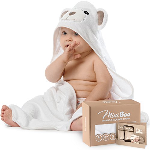 Product Cover Premium Ultra Soft Organic Bamboo Baby Hooded Towel with Unique Design - Hypoallergenic Baby Towels for Infant and Toddler - Suitable as Baby Gifts
