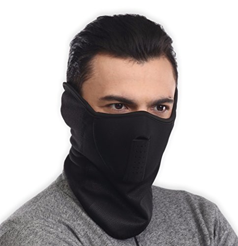 Product Cover Half Face Ski Mask for Cold Weather - Half Balaclava Face Warmer - Men's Tactical Winter Face Cover For Skiing, Snowboarding, Running & Motorcycling - Fits Men & Women