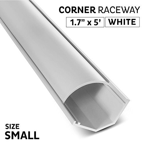 Product Cover InstallerParts Small Corner Duct Cable Raceway - White - 1.69