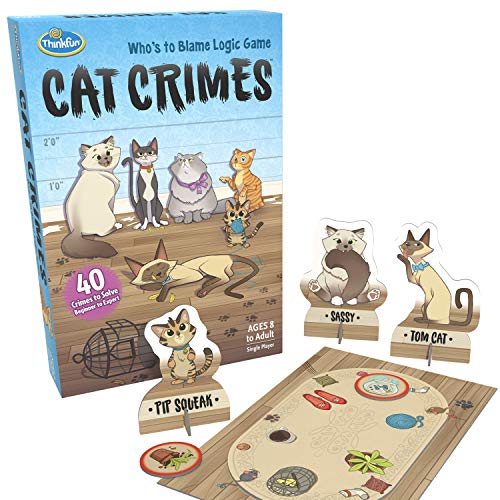 Product Cover ThinkFun Cat Crimes Logic Game and Brainteaser for Boys and Girls Age 8 and Up - A Smart Game with a Fun Theme and Hilarious Artwork