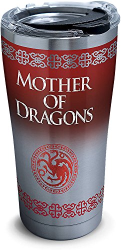 Product Cover Tervis 1272325 HBO Game of Thrones - Mother of Dragons Insulated Travel Tumbler & Lid, 16 oz - Tritan, Silver