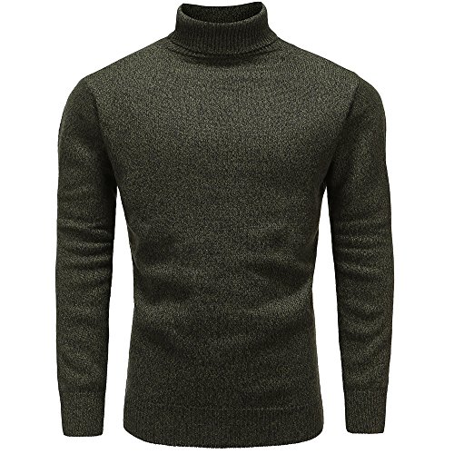 Product Cover MOCOTONO Men's Long Sleeve Quarter Zip Sweater Knit Turtleneck Pullover