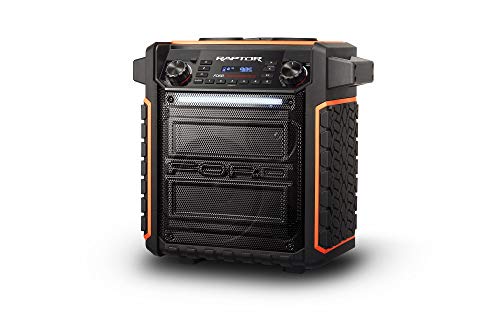 Product Cover ION Audio Raptor | Ultra-Portable 100-watt Wireless Water-Resistant Speaker with 75-hour Rechargeable Battery, Bluetooth Streaming, AM/FM Radio and Multi-Color Light Bar