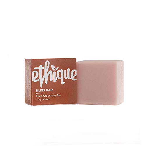 Product Cover Ethique Eco-Friendly Face Cleansing Bar for Normal-Dry Skin, Bliss Bar - Sustainable Natural Facial Cleanser, Soap Free, Plastic Free, Vegan, Plant Based, 100% Compostable and Zero Waste, 3.88oz