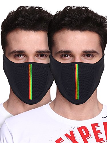 Product Cover Big Tree® Pro Bike Riding & Cycling Anti Pollution Dust Sun Protecion Half Face Cover Mask (Black)(Pack of 2)