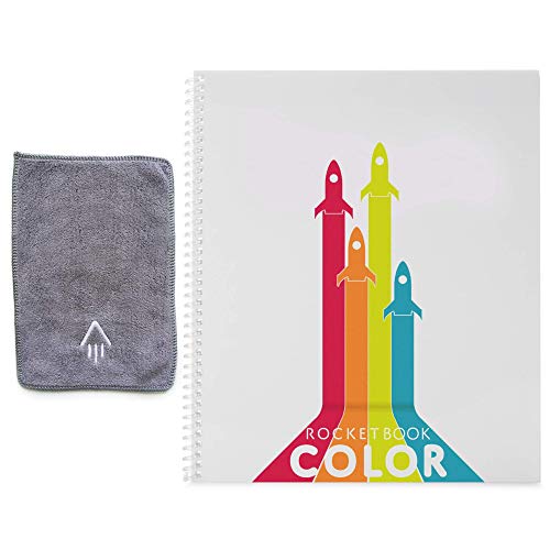 Product Cover Rocketbook Color Smart Reusable Coloring Notebook - Eco-Friendly Cloud Connected Notebook Works with Dry Erase Markets & Crayons
