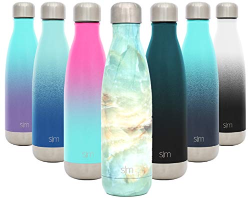 Product Cover Simple Modern 17 Ounce Wave Water Bottle - Stainless Steel Double Wall Vacuum Insulated Reusable Leakproof Pattern: Cumulus