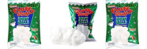 Product Cover Fluffy Stuff Snow Balls Stawberry Flavored Cotton Candy, 2.1 oz, Pack of 3