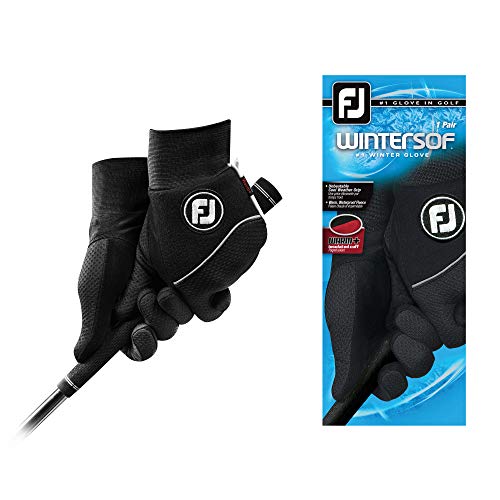 Product Cover FootJoy Men's WinterSof Pair Golf Glove Black Medium, Pair