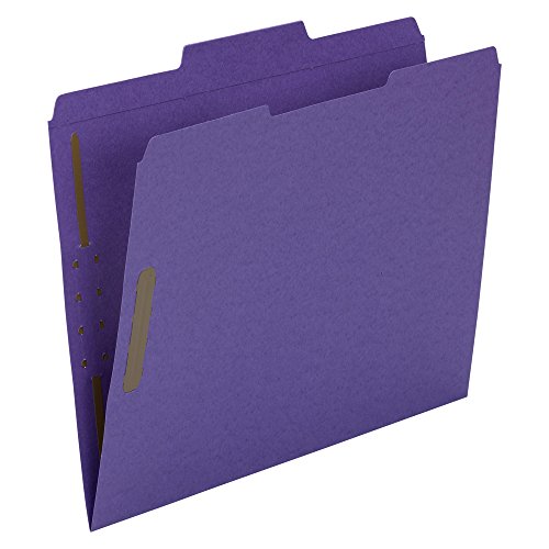 Product Cover Smead Fastener File Folder, 2 Fasteners, Reinforced 1/3-Cut Tab, Letter Size, Purple, 50 per Box (13040)