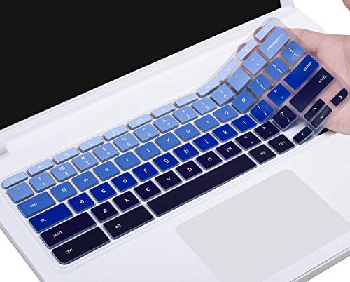 Product Cover Keyboard Cover for 2019/2018/2017 Acer Chromebook 11 CB3-131 CB3-132/ Chromebook R 11 CB5-132T/ Acer Chromebook Spin 13 CP713 CB5-312T/ Chromebook 14 CB514 / Chromebook 15 CB3-531 CB5-571,Gradual Blue