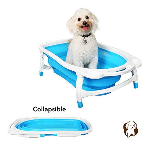 Product Cover BaileyBear Porta Tubby Collapsible Portable Foldable Dog Cat Bath Tub, Expandable Grooming Washing Accessory for Small Medium Pets, 31.5