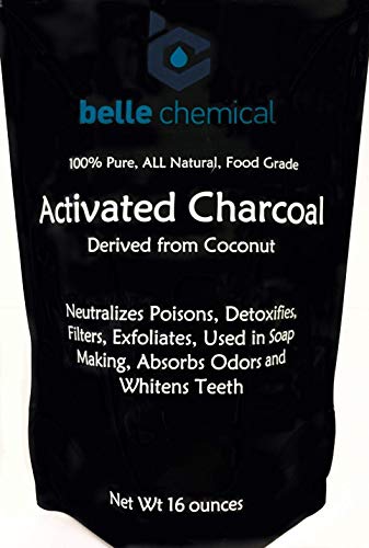 Product Cover (1LB) Organic Coconut Activated Charcoal Powder - Food Grade, Kosher - Teeth Whitening, Facial Scrub, Soap Making (1 Ounce to 5 pounds (1 Pound)