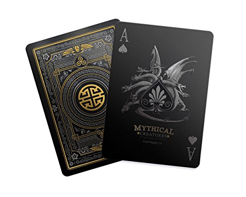 Product Cover Gent Supply Mythical Creatures - Black Silver & Gold Edition Playing Cards