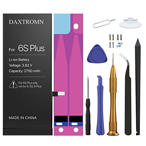Product Cover DAXTROMN Replacement Battery Compatible with iPhone 6S Plus- Repair Kit with Tools, Adhesive Strips - 2750 mAh 0 Cycle - 2 Years Warranty