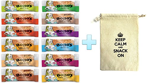 Product Cover Bobo's Oat Bars All Natural, Gluten Free, All 12 Flavors Variety, 3 oz Bars, Pack of 12 (1 Each 12 Flavors)
