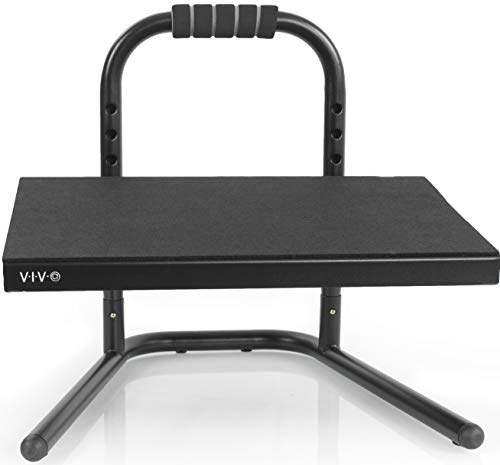 Product Cover VIVO Black Ergonomic Height Adjustable Standing Foot Rest Relief Platform for Standing Desks (STAND-FT01)