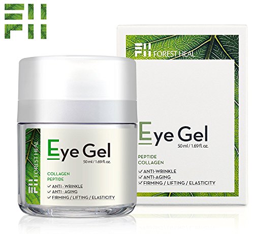 Product Cover Natural Anti-Aging Eye Gel Cream with Collagen Peptides, Anti Wrinkle Moisturizer For Under and Around Eyes, Forest Heal 1.69 fl.oz.