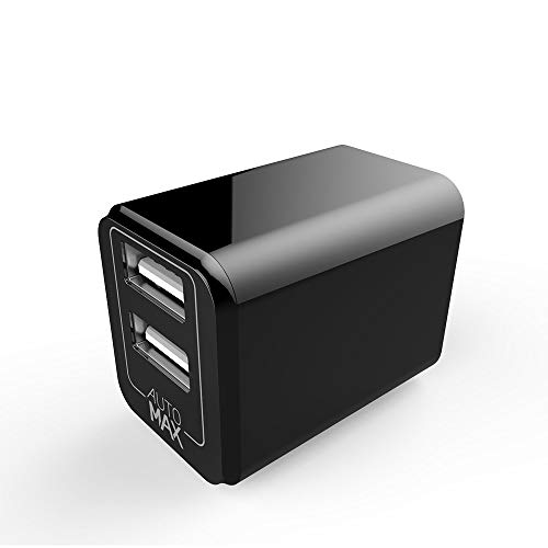 Product Cover Mcdodo Mini USB Wall Charger ULTRA COMPACT Dual Port 2.4A Output & Foldable adapter Plug Compatible iPhone iPad Samsung Galaxy, HTC Nexus Moto, Bluetooth Speaker, Powerbank (Wall Charger Black)