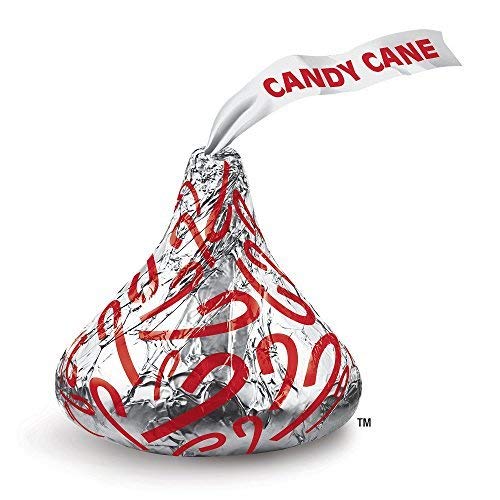 Product Cover Hersheys Kisses Candy Cane Christmas Edition 2 Pounds Approx. 190 Kisses