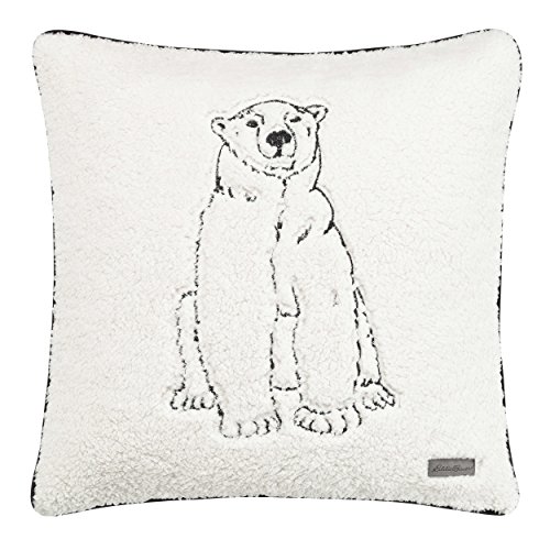 Product Cover Eddie Bauer Cozy Polar Bear Throw Pillow, 20x20, Natural