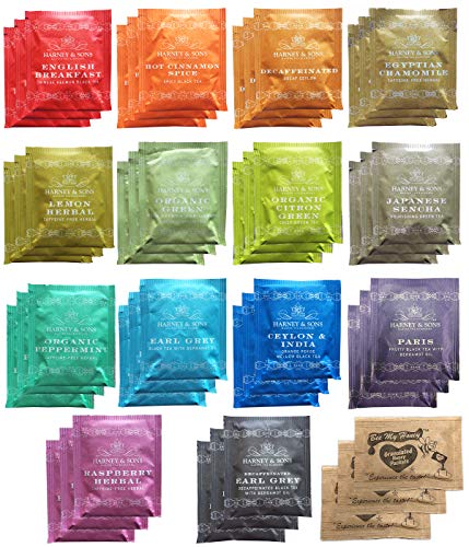 Product Cover Harney & Sons Assorted Tea Bag Sampler 42 Count With Honey Crystal Packs Great for Birthday, Hostess and Co-worker Gifts