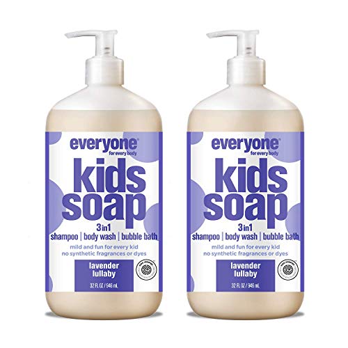 Product Cover Everyone 3-in-1 Soap for Every Kid Safe, Gentle and Natural Shampoo, Body Wash, and Bubble Bath, Lavender Lullaby, 32 Fl Oz (Pack of 2)