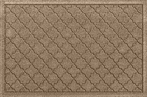 Product Cover Bungalow Flooring Waterhog Indoor/Outdoor Doormat, 2' x 3', Made in USA, Skid Resistant, Easy to Clean, Catches Water and Debris, Cordova Collection, Khaki/Camel
