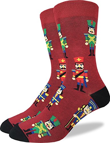 Product Cover Good Luck Sock Men's Nutcracker Crew Socks - Red, Adult Shoe Size 7-12